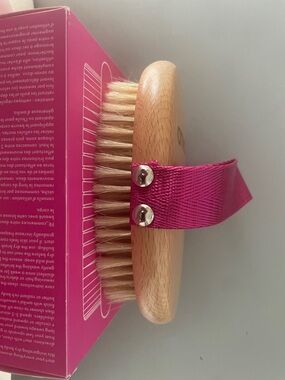 amika Hot Pink Invigorating Dry Body Brush NIB